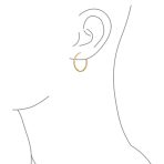 Channel Set Crystal Large Statement Hoop Earrings Stainless Steel 2" Diameter - Image 8