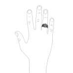 Fleur De Lis Cross Signet Ring Oxidized Stainless Steel - Image 3