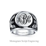 Mens Stainless Steel Patriotic USA Eagle Signet Ring Gold Plated Silver Tone - Image 3