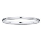 Set of 3 Stackable Round Dome Bangle Bracelet Silver Tone Stainless Steel - Image 2
