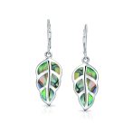 Native American Inspired Dangle Gemstone Earrings with Opal Inlay - Image 6