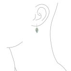 Native American Inspired Dangle Gemstone Earrings with Opal Inlay - Image 9