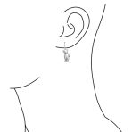 Cute Siamese Kitten Cat Dangle Earrings in Polished  Sterling Silver - Image 3