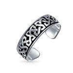 Celtic Trinity Band Toe Ring in Oxidized Sterling Silver Pinky Midi Band
