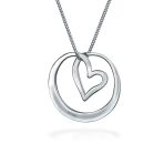 Infinity Circle Quote Sister Bond Pendant Necklace Rose Gold Plated Silver - Image 3