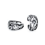 Filigree Ear Cuff Cartilage Band Flower Clip Wrap Earrings