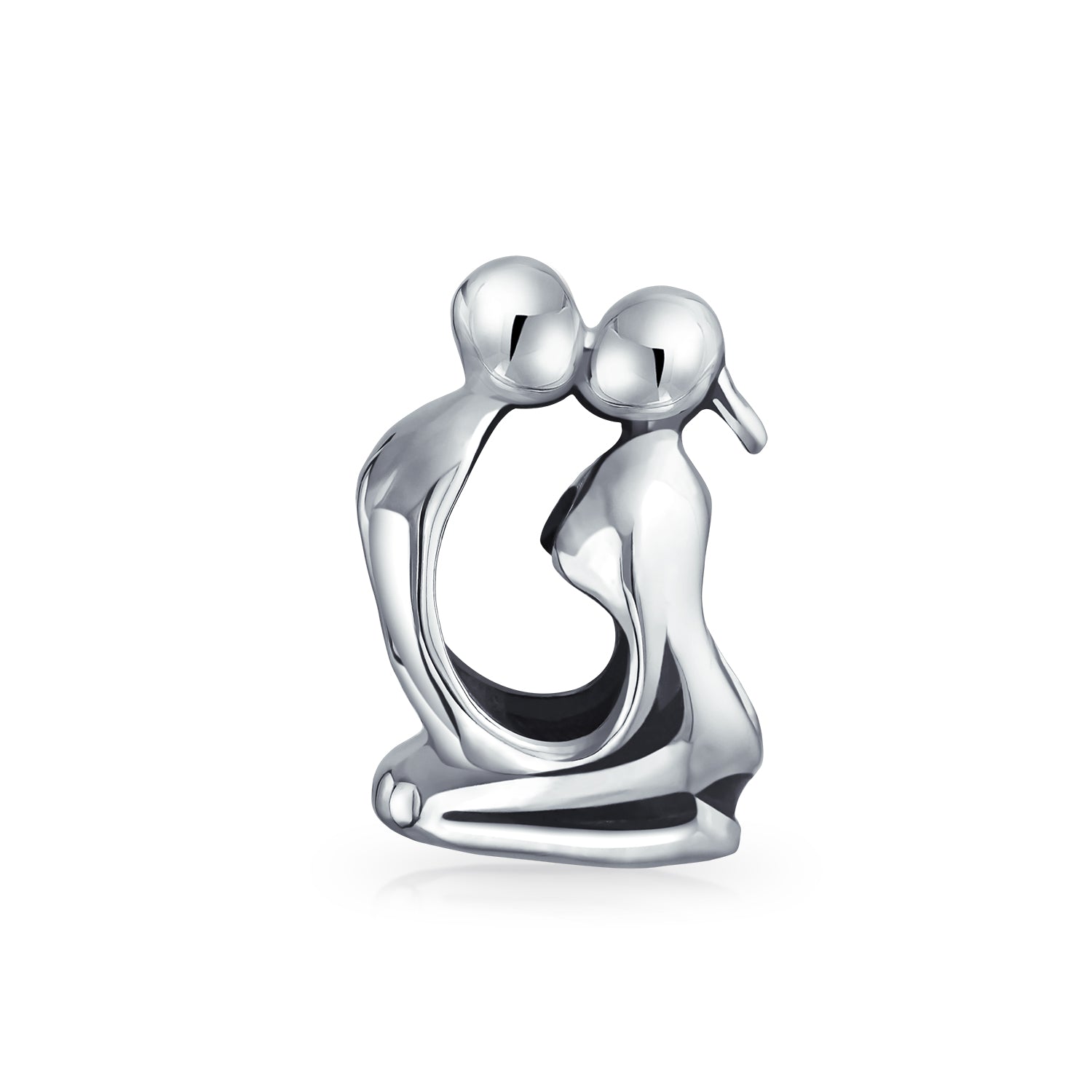 sterling-lovers-kissing-pandora-bead_pbx-hs-678-az_1 Couples Kissing Lovers Charm Bead Sterling Silver for European Bracelet - Image 1