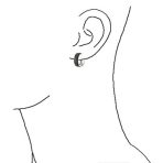 Black Pave CZ Cubic Zirconia Hoop Earrings Mini Hoop Huggies Sterling Silver - Image 7