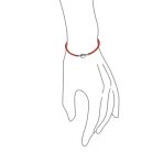 Red Pink Genuine Leather Bracelet Fits European Beads Charm .925 Sterling Silver Barrel Clasp - Image 7
