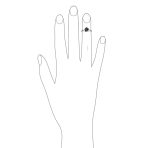 Black Rose Flower Midi Toe Ring Oxidized Silver Band - Image 3