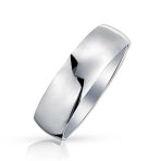 Plain 5MM Classic Dome Wedding Band Ring .925 Sterling Silver Comfort Fit - Image 3