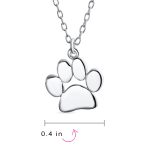 BFF Animal Lover Pet Dog Cat Paw Print Stud Earrings Pendant Set .925 Sterling Silver - Image 13