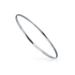 Plain Simple Bangle Bracelet Set 2-3MM Round Square Edges