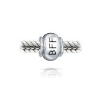 Set of 2 Winner First Place #1 & Best Friends Forever BFF Charm Bead Silver - Image 6