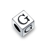 Block Letter Alphabet Initial Charm Bead .925 Sterling Silver For European Bracelet - Image 6