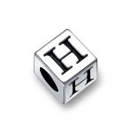 Block Letter Alphabet Initial Charm Bead .925 Sterling Silver For European Bracelet - Image 7