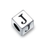 Block Letter Alphabet Initial Charm Bead .925 Sterling Silver For European Bracelet - Image 8