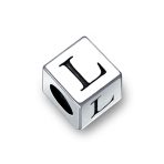 Block Letter Alphabet Initial Charm Bead .925 Sterling Silver For European Bracelet - Image 10