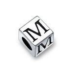 Block Letter Alphabet Initial Charm Bead .925 Sterling Silver For European Bracelet - Image 11