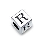 Block Letter Alphabet Initial Charm Bead .925 Sterling Silver For European Bracelet - Image 13