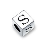 Block Letter Alphabet Initial Charm Bead .925 Sterling Silver For European Bracelet - Image 16