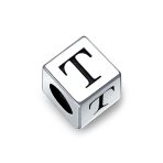 Block Letter Alphabet Initial Charm Bead .925 Sterling Silver For European Bracelet - Image 14