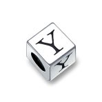 Block Letter Alphabet Initial Charm Bead .925 Sterling Silver For European Bracelet - Image 15