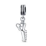 Diva Hair Stylist Dangle Charm Bead for European Bracelet