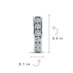 Set of 2 Tiny Multi Color Cubic Zirconia CZ Hoop Earrings Sterling Silver - Image 7
