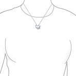 Whimsical Devil Horns Heart Shape Pendant Necklace .925 Sterling Silver - Image 4