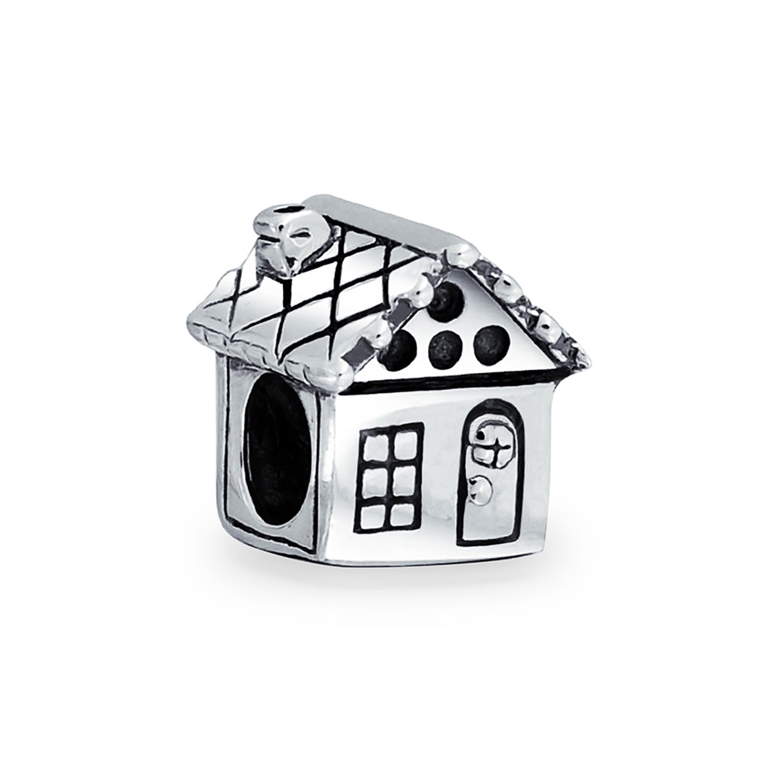 sterling-silver-family-house-bead_pbx-hs-430-drk-az_1 New Homeowner House Charm Bead Oxidized .925 Sterling Silver Fits European Bracelet - Image 1