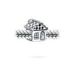 New Homeowner House Charm Bead Oxidized .925 Sterling Silver Fits European Bracelet - Image 2