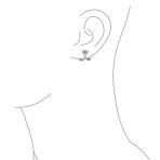Golfer Gift Sport Athlete Stud Earrings Oxidized Sterling Silver for Golfers - Image 3