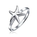 Dainty Simple Nautical Tropical Starfish Ring .925 Sterling Silver