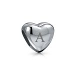Simple Puff Heart Bead Charm Sterling Silver for European Bracelet - Image 5