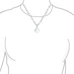 Substantial Solid Heart Shape Tag Charm Necklace .925 Sterling Silver - Image 4