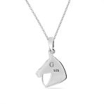 Cowgirl Equestrian Horse-Head Pendant Necklace in Sterling Silver - Image 4