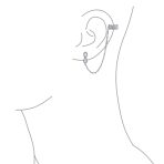 Forever Love Ear Cuff Cartilage Wrap Infinity Earring & CZ Stud Gold Plated .925 Sterling Silver - Image 3
