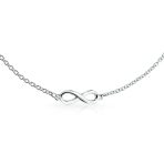 Dainty Romantic Love Knot Multi Infinity Symbol Anklet Ankle Bracelet Sterling Silver Size 9 To 9.5 Inch - Image 3