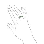 Pave Criss Cross CZ Accent Green Jade Band Ring .925 Sterling Silver - Image 3