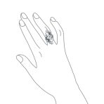 Nature Swirl Leaf Wrap Bypass Full Finger Statement Ring .925 Sterling Silver - Image 3