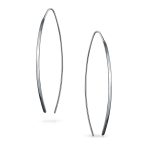 Delicate Minimalist Modern Long Thin Linear Threader Earrings Sterling Silver - Image 4