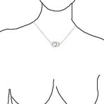 Romantic Delicate CZ Accent Handcuff Pendant Necklace in Sterling Silver - Image 2