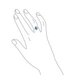 Western Boho Silver Ring with Oval Cabochon Gemstone and Thin Band - Image 8