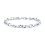Solid Heavy .925 Sterling Silver Forzata Nautical Anchor Chain Link Bracelet 8.5"