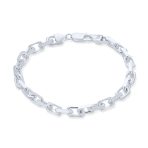 Solid Heavy .925 Sterling Silver Forzata Nautical Anchor Chain Link Bracelet 8.5" - Image 4