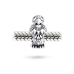 Polly Tropical Parrot Charm Bead Oxidized Sterling Silver for European Bracelets - Image 2