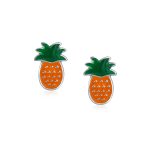 Watermelon Apple Pineapple Cupcake Strawberry Cherry Enamel Stud Earrings - Image 12
