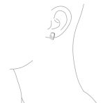 Geometric Rectangular Clip-On Earrings in Sterling Silver for Non-Pierced Ears - Image 3