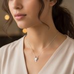Spiritual Faith Dove Pendant Necklace in Sterling Silver - Peace Bird Design - Image 3